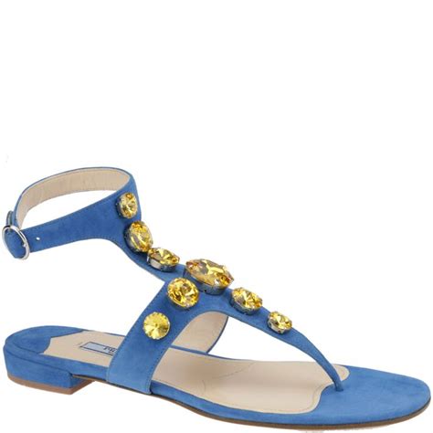 prada yellow crystal sandals